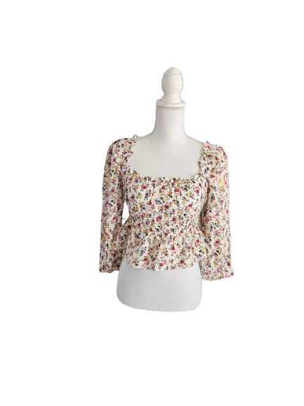 Top à fleurs